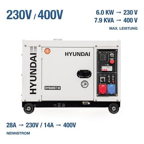 HYUNDAI Diesel Generator DHY8600SE-T D