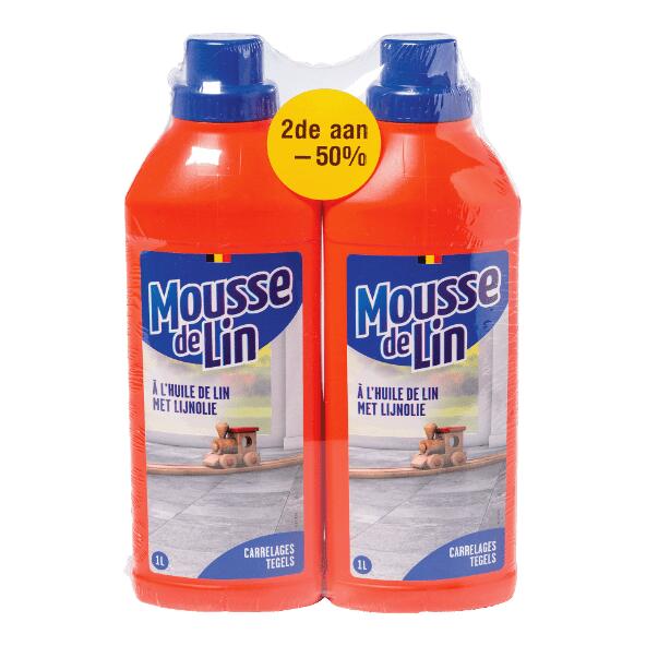 MOUSSE DE LIN(R) 				Vloerreiniger, 2 st.