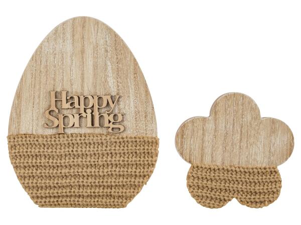 Wooden easter decoration, 2 pieces