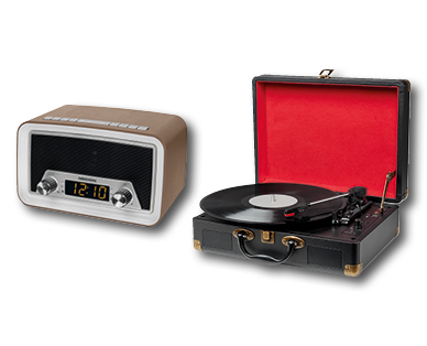 Radio-réveil rétro/tourne-disque USB rétro MEDION(R) LIFE(R)