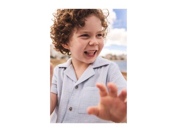 LUPILU Kids' Plain Blue Muslin Outfit - 2 Piece Set