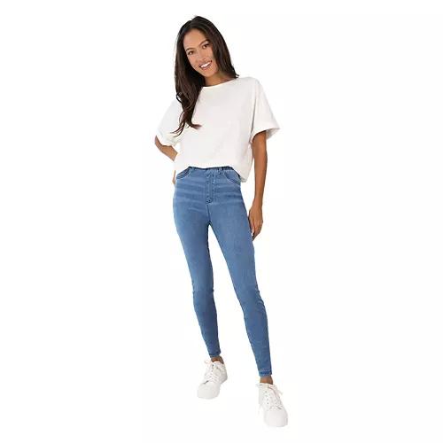 Ladies Skinny Jegging - Light Blue, L