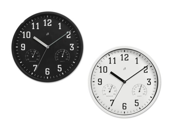 Wanduhr mit Thermo- und Hygrometer
