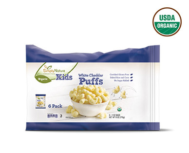 SimplyNature Organic White Cheddar Puffs Snack Packs