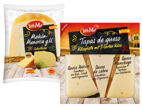 Tapas de queso/ Mahón Menorca g.U.