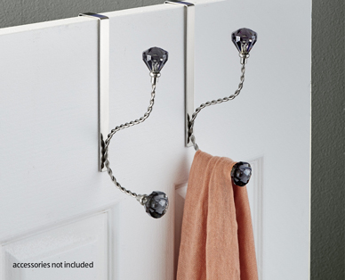 GLAM OVER DOOR HOOKS 2PK