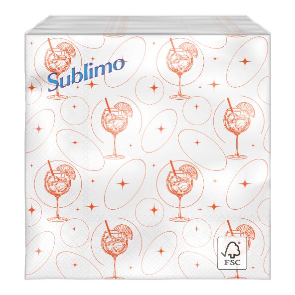 SUBLIMO(R) 				Serviettes de fête, 25 ou 40 pcs