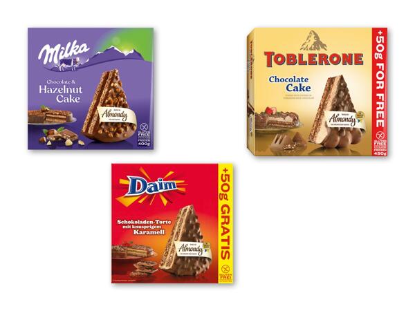 ALMONDY Milka-, Toblerone- eller Daimtærte
