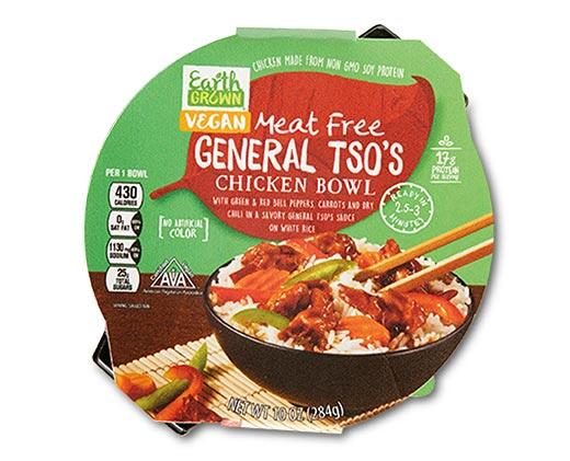 Earth Grown 
 Vegan Bowl General Tso's, Orange Chicken or Beef