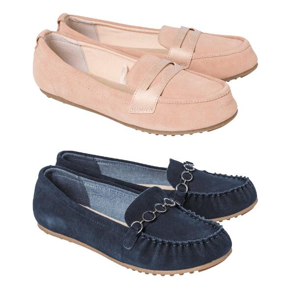 Lederen mocassins voor dames