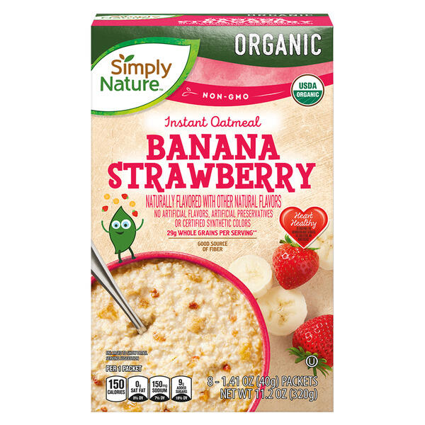 Simply Nature Banana Strawberry Oatmeal