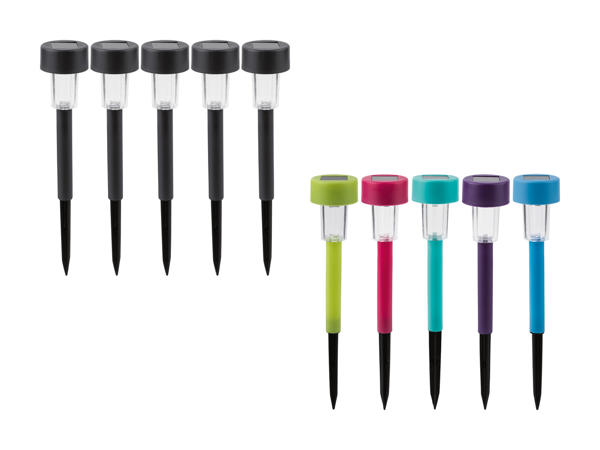 Balises solaires à LED, lot de 5