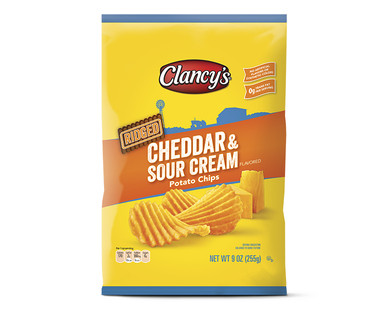 Clancy's Cheddar & Sour Cream Ridged Potato Chips