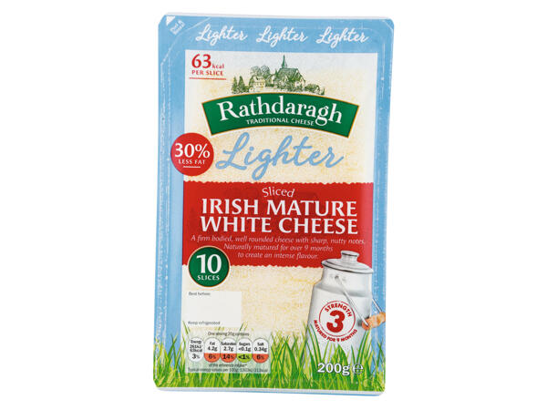 Reduced Fat Sliced Mature White Cheese