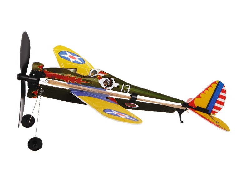 Model Plane on an Elastic Sling