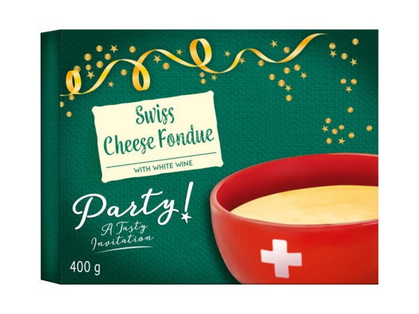 Party Swiss Cheese Fondue with White Wine