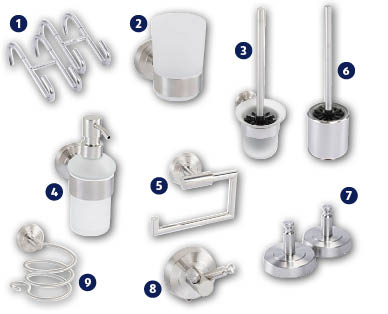 Accessoires pour salle de bain en acier inoxydable EASY HOME(R)