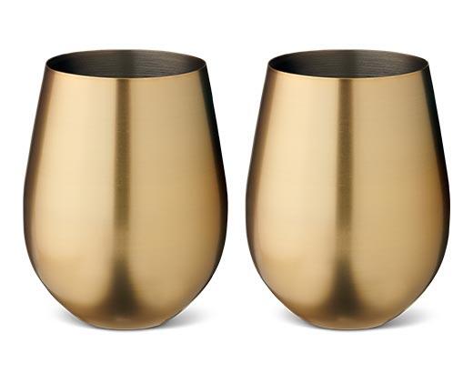 Crofton Stainless Steel Wine or Cocktail Glasses