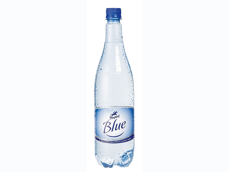 Eau minérale pétillante blue