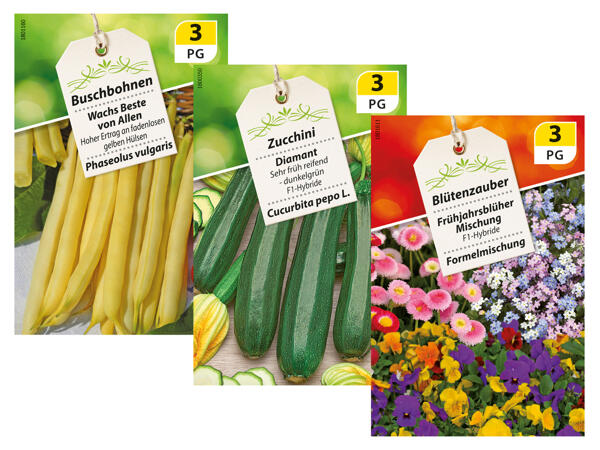 Hülsenfrüchte, Grobgemüse und Blumen