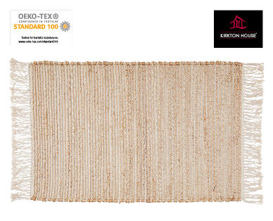 Luxury Fringed Jute/Cotton Decorator Mat
