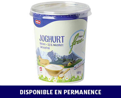 ENJOY FREE!/MILFINA
YOGOURT NATURE SANS LACTOSE 3,5 % DE MATIÈRES GRASSES