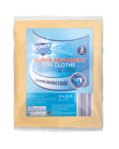 2 Pack Powerforce Large Floor Cloths
