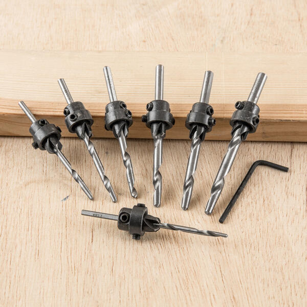 Holzbohrer mit Versenker-Set 7tlg.