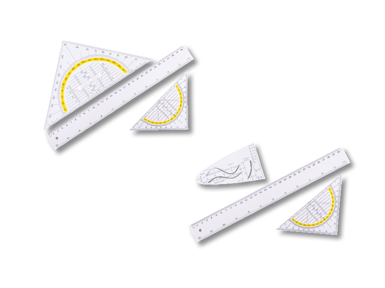 Set de géométrie, 3 pièces