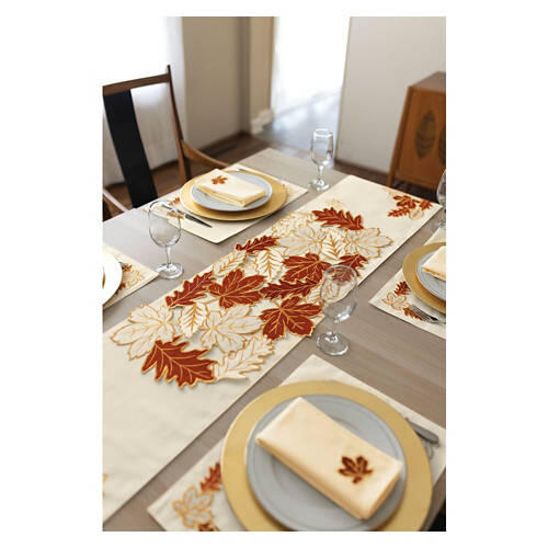 15" x 35" Table Centerpiece - Autumn Leaves