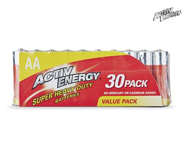 SUPER HEAVY DUTY AA OR AAA BATTERIES 30PK