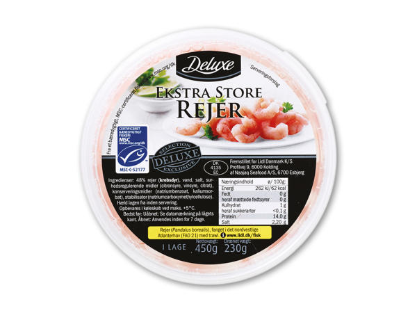 Ekstra store grønlandsrejer i lage