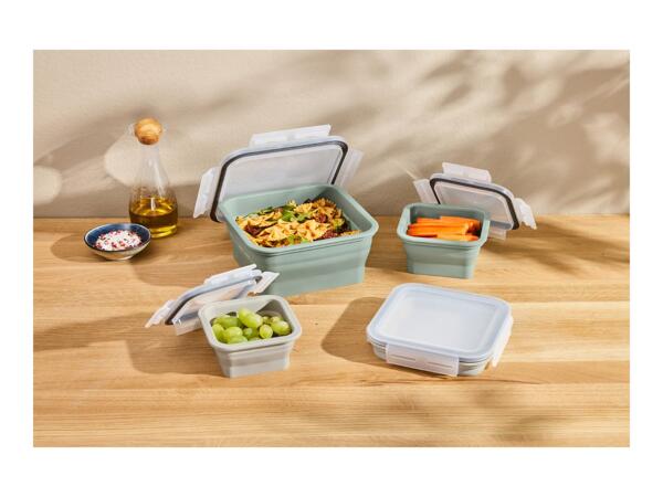 Silvercrest Collapsible Square Food Storage Containers - 4 Pieces