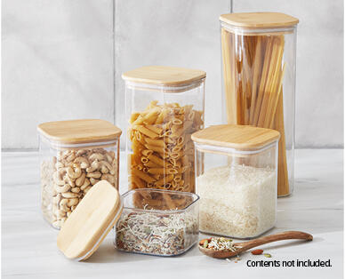 Storage Containers with Bamboo Lids 5pc Set