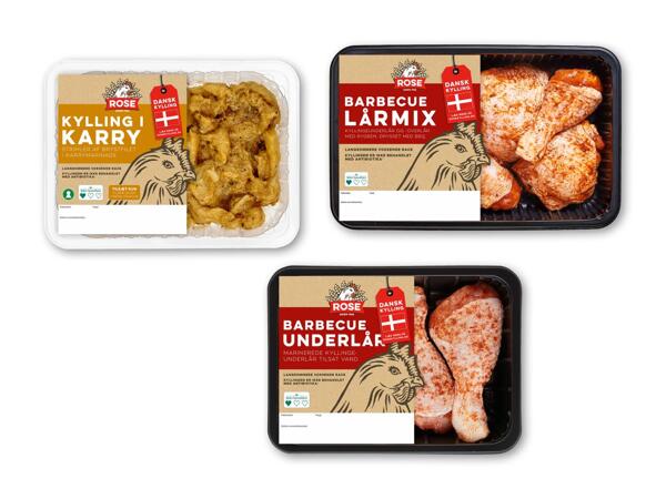 Kylling i karry, BBQ-underlår eller -lårmix