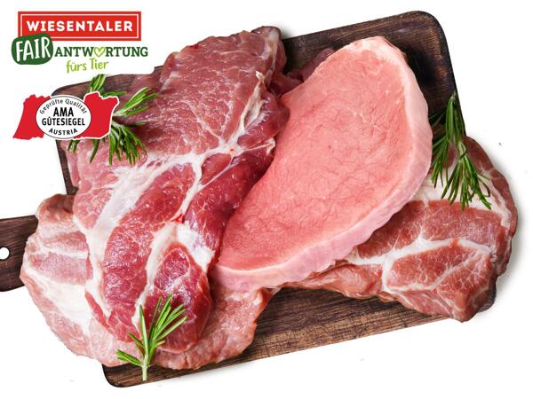 Frische Tierwohl Karree- oder Schopfsteaks