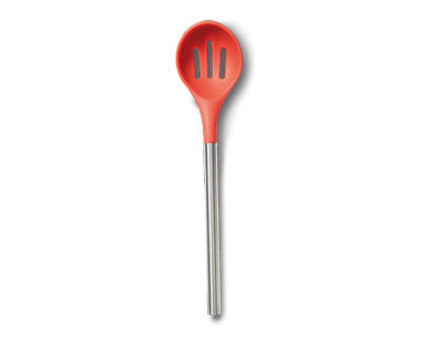 Stainless Steel and Silicone Slotted Spoon