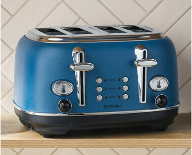 Designer 4 Slice Toaster - Red or Blue