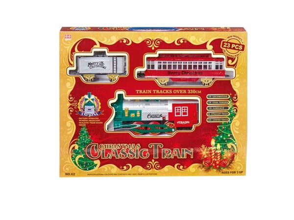 23pc B-O Xmas Train Set with Sound