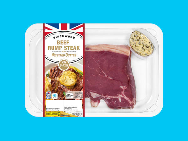 Beef 28-Day Matured Rump Steak with Mustard Butter