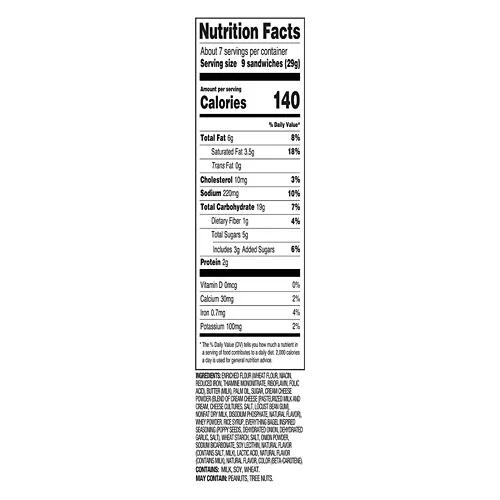 Cream Cheese Flavored Mini Bagel Sandwich Crackers, 7.05 oz