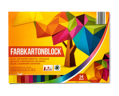 Naturpapier-/ Farbkartonblock