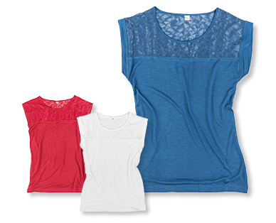 T-shirt dentelle pour femmes BLUE MOTION