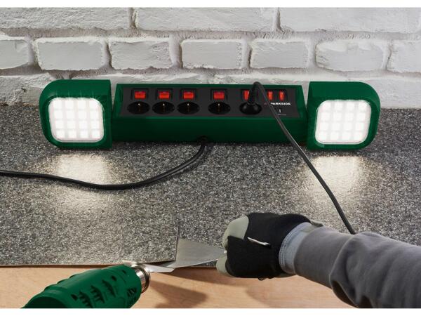 LED Work Light With Power Strip