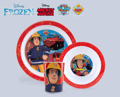 DISNEY Kinder-Frühstücksset aus Melamin, 3-teilig
