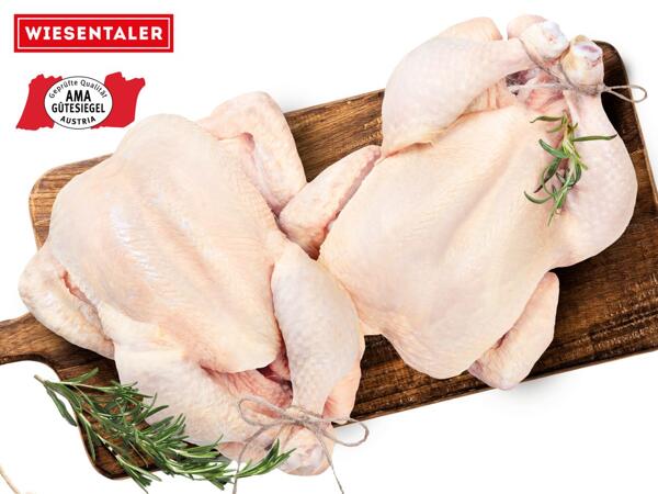 Frisches Hendl im Doppelpack