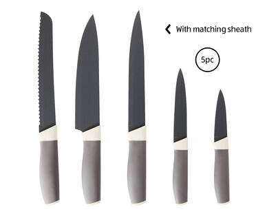 Coloured Knife Set 5pc