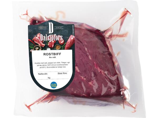 Dalsjöfors rostbiff, i bit
