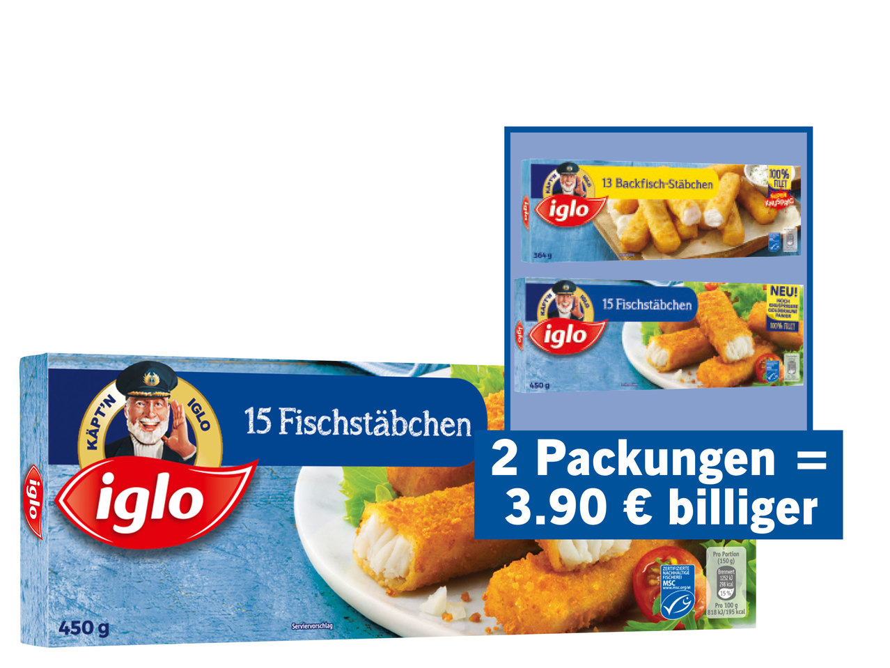 IGLO Backfisch-Stäbchen oder Fischstäbchen