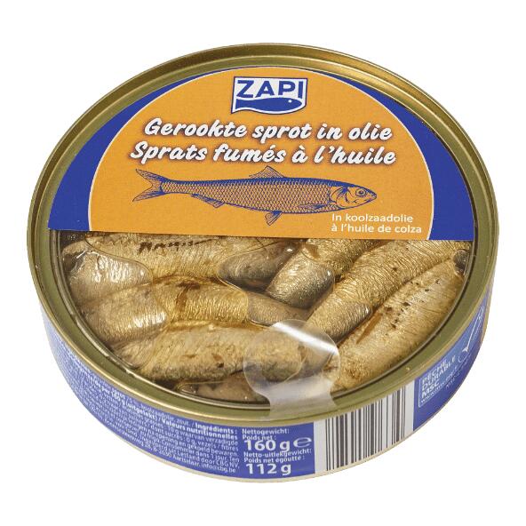 Gerookte sprotjes in olie